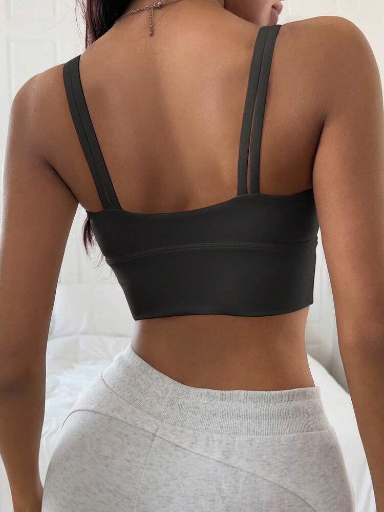 Women's Lightweight Shaping Solid Color Minimalist Activewear Sports Bra Camisole Lingerie For Women