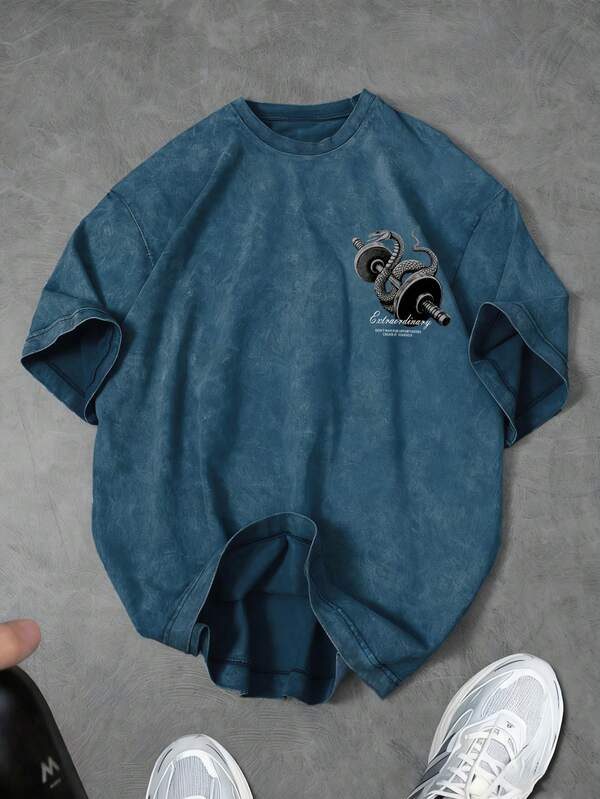 Sport MetroGents Męska koszulka sportowa z okrągłym dekoltem i krótkim rękawem, uniwersalna, modna, na lato