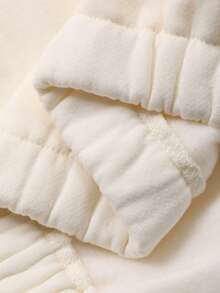 DAZY Women's Lace Patchwork Hooded Casual Sweatshirt Sweatshirt Hoodies - Beige - View 7