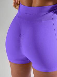 Musera Sport Quần short cạp cao dáng ngắn, thoải mái, năng động, thích hợp cho tập luyện thể thao, chạy bộ, câu lạc bộ điền kinh, Padel, Tennis, Pickleball, Yoga, Pilates, thể dục, mặc hàng ngày. - Màu tím - Xem 5