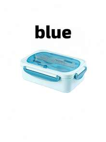 1 套 4 格便当盒带分隔盖和叉勺微波炉塑料午餐盒适用于办公室学生学校派对户外露营野餐零食