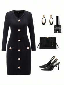 SHEIN Damen Texturiertes geripptes kurzes Bodycon-Kleid, geeignet für Teegesellschaft, Cocktailparty, Ausflüge und den täglichen Gebrauch