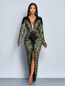 SOLERSUN 性感优雅简约春秋女装秋季女装冬季女装返校节礼服感恩节女装返校服教师服 - 綠色 - 查看 7