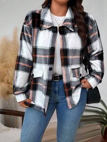 EMERY ROSE Plus Size Casual Commuter Jacket For Women