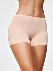 SHAPORA Lot de 4 boxers de sécurité anti-frottements pour femmes, 2 en 1, caleçons et leggings, décontractés, confortables et chics pour l'automne - Multicolore - Voir 3