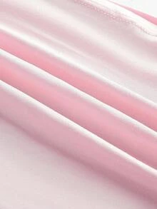 ROMWE J-Fashion Gyaru 女士紧身短款上衣，采用兔毛印花拼接，水钻装饰斑马图案，无缝粉色