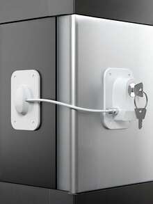 1/2 包冰箱密码锁，儿童及婴儿安全冰箱锁，带密码，保障儿童、幼儿及儿童安全，自粘式冷冻室锁，适用于橱柜、抽屉、烤箱、窗户