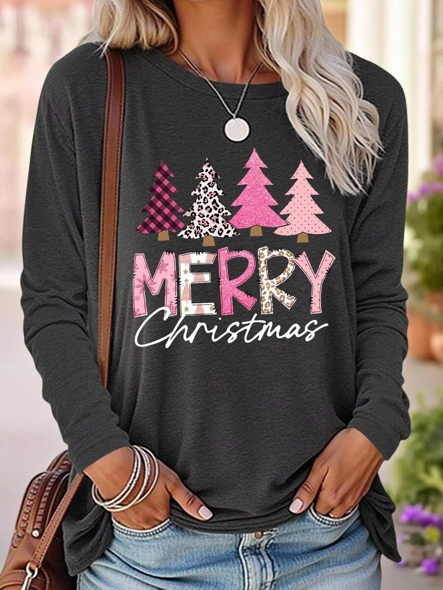 INAWLY Vacation,Spring,Resort Wear Spring Letter Graphic Short Sleeve T-Shirt - Dark Grey - View 1
