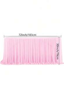 1 tấm vải phủ bàn bằng polyester, thích hợp cho bàn hình chữ nhật, khăn trải bàn nhún bèo chống nhăn và dễ vệ sinh, lý tưởng cho bàn bánh sinh nhật, tiệc chiêu đãi, đám cưới, tiệc chia tay cuộc sống độc thân và nhiều lễ kỷ niệm tiệc tùng khác - Nhiều màu - Xem 4