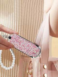 1pc Folding Portable Comb With Mirror, Clay Air Cushion Brush, Keychain, 2-In-1 Makeup Mirror Accessory, Bag Charm - 彩色 - 查看 6