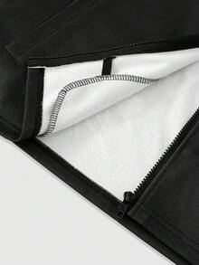 ROMWE MEN Street Life Men's Autumn Fashion Religious Portrait Pattern Rhinestone Zip-Up Long Sleeve Jacket - Multicolor - View 5