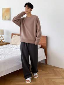 DAZY 男士針織居家服套裝，多色，秋冬睡衣 - 彩色 - 查看 5