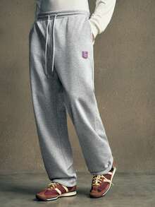 AXEPEAK 针织休闲日常搭配休闲裤纯色休闲慢跑健身直筒运动裤，适合送给老公、男朋友的礼物，适合返校季 - 灰色 - 查看 1