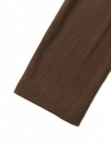 Franclia Plus Size Women Long Sleeve Knit Top And Plaid Skirt Set, Collegiate Style Outfit For Young Ladies, Commute Or Date, Slimming 2 Pieces Set Brown Clothes Brown Skirts Brown Two Piece Set Women Plaid Two Piece Set Two Piece Women Sets Skirt - Coffee Brown - View 4