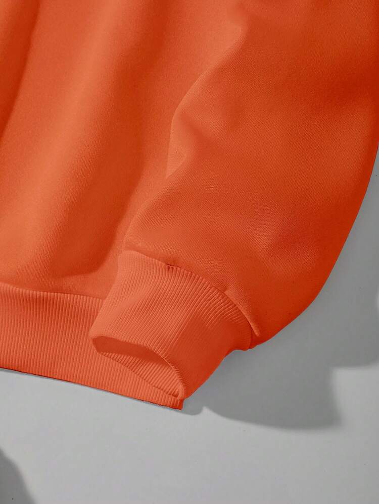 Manfinity Dauomo Áo sơ mi nam cổ polo tay dài thường ngày, màu cam, đa năng và phong cách, phù hợp cho công việc, tiệc tùng, chụp ảnh, thời trang dạo phố, thu/đông - trái cam - Xem 6