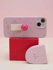 Joivida 苹果多巴胺圆点环形握把手机壳适用于 15 Pro Max/14/13/12 防摔手机保护套防水防震防刮 - 粉色 - 查看 2