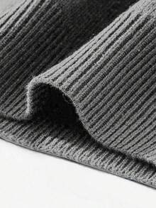 Claim Dot 新款秋冬圆领半拉链长袖运动衫，灰色和白色 - 灰色 - 查看 4