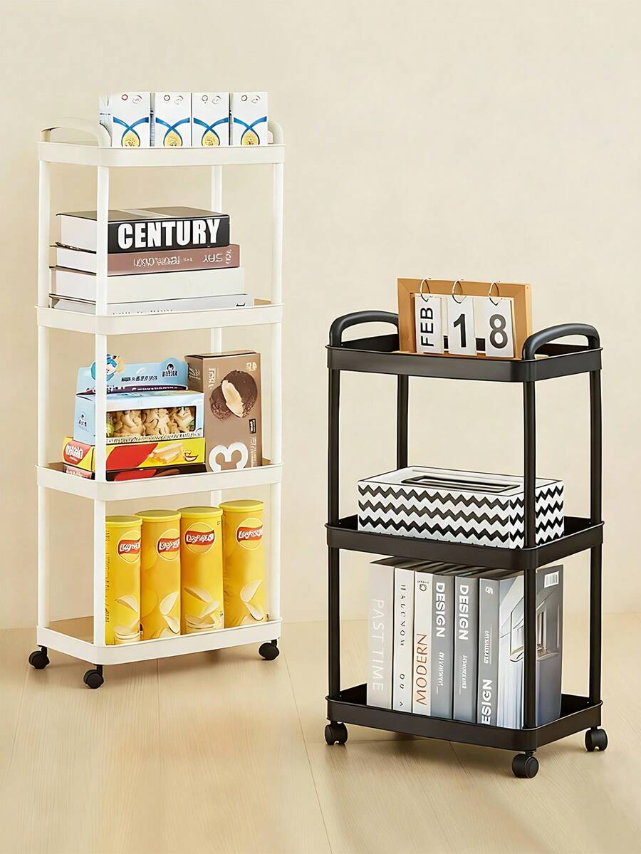 1 Kệ lưu trữ di động nhiều tầng có bánh xe, xe đẩy tay đa chức năng, kệ đựng đồ chơi trẻ em, giá sách tối giản, kệ đựng đồ ăn nhẹ, kệ đựng mỹ phẩm trên bàn trang điểm, kệ đựng dụng cụ nhà bếp, xe đẩy phục vụ bằng nhựa đa chức năng, thích hợp cho phòng tắm, nhà bếp, phòng khách và phòng học, thích hợp cho việc lưu trữ và trang trí nhà cửa. - Nhiều màu - Xem 1