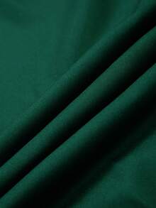 Manfinity Homme 大码男式字母印花长袖拉链前口袋抽绳连帽夹克 - 墨綠色 - 查看 6