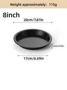 1个/3个/4个 6-10英寸黑色碳钢圆形披萨烤盘 隔热微波炉蛋糕烤盘 饼干托盘 厨房餐厅家用烘焙工具必备 - 彩色 - 查看 4