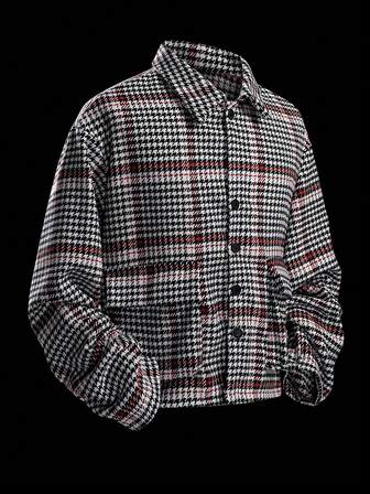 Street Life Men's Casual Street Chic Plaid Jacket, Autumn/Winter