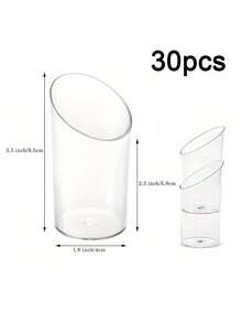 50/40/30/20/10 Clear Plastic Cups, Bevel Cups, Transparent Pudding Cups, Jelly Cups, Ice Cream Cups, Dessert Cups, Mini Appetizer Cups, Suitable For Parties, Weddings, Catering, Ice Cream, Pudding And Food Containers, Kitchen Supplies - Multicolor - View 7