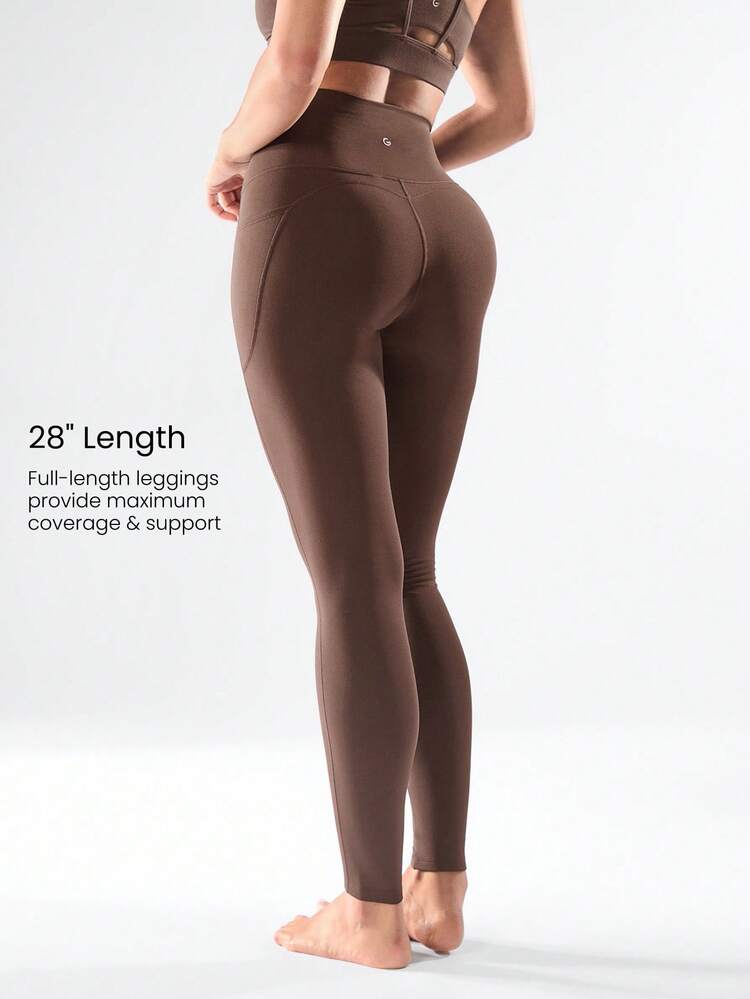 28" FeatherFit™-Warm Winter Moves Soft Stretchy Ultra High-Waist Side Pockets Leggings Autumn Winter Yoga Pilates Studio Wear