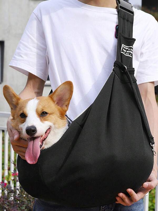 1PC Portable Pet Sling Carrier - Adjustable Strap, Large Capacity Dog Bag For Easy Travel And Comfortable Carrying Cat Carrier Cat Backpack Bike Trailer