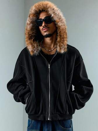 Street Life Sweat-shirt à capuche chaud et à la mode pour homme pour l'hiver