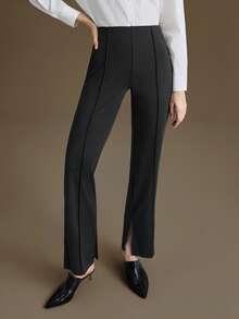 Ontre 女士百搭休闲商务裤，秋冬季理想之选 - 黑色 - 查看 6