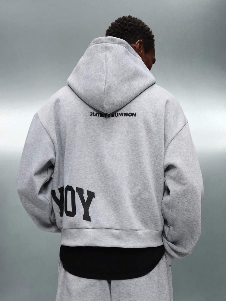 PLAYBOY X SUMWON Zip Up Hoodie With Drawstring