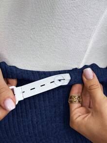 SHEIN Fall Clothes,Autumn Clothes,Maternity Autumn/Winter Clothes Maternity Straight Leg, Wide Leg, Casual, Elegant, Maternity, Comfortable Pregnant Women Pants Maternity Pants Pregnancy Pants Maternity Clothes Knit Pants Pregnancy Clothes - Navy Blue - View 6