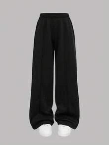 SHEIN 少女连帽衫和运动衫套装（黑白） - 黑與白 - 查看 9
