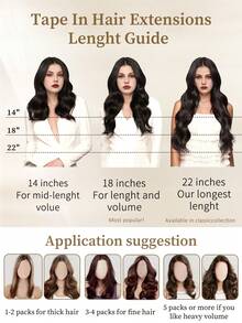 Tape In Hair Extensions 100% Human Hair #2 Drak Brown Straight Style In 14-22 Inch Lengths Extensions Silky Seamless Invisible Top Quality Thick Ends Healthy Human Hair Extensions 50g/Pack For Thin Hair And Salon Use