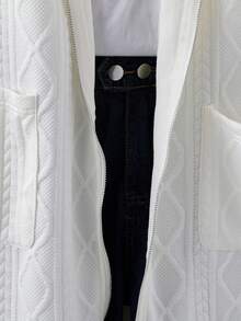 Linhara Áo khoác dài nữ cỡ lớn, phong cách Milan tối giản, áo khoác ngoài cao cấp thích hợp cho giải trí, đi chơi và hẹn hò, mùa thu/đông - Màu be - Xem 4