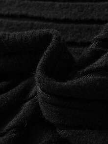 Tween Girls' Solid Color Ribbed Hoodie And Flare Pants Set