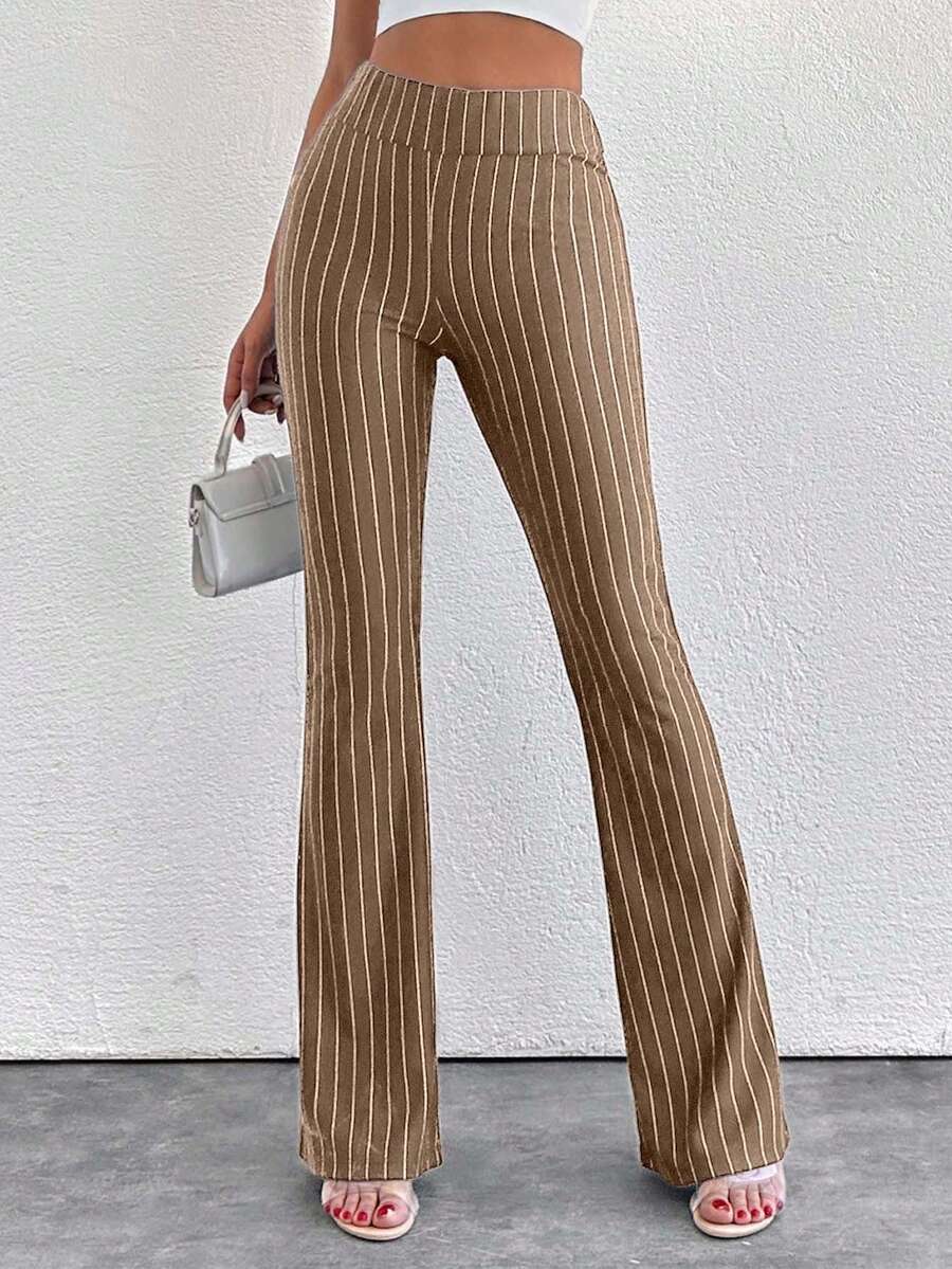 EURMUSE Flare Exstra High Waist And High Lenght Pant - Camel - View 1