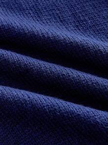 EASEVO 大码男士休闲撞色拉链毛衣，秋冬 - 彩色 - 查看 5