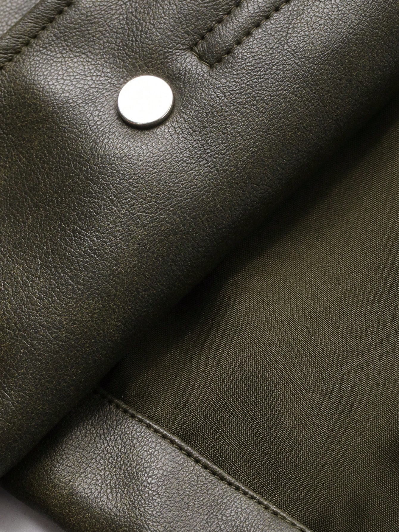 DAZY معطف وجاكيت عسكري أخضر من قماش البولي يوريثان...