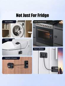 1/2 包冰箱密码锁，儿童及婴儿安全冰箱锁，带密码，保障儿童、幼儿及儿童安全，自粘式冷冻室锁，适用于橱柜、抽屉、烤箱、窗户