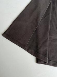 Modelyn 女士优雅简约日常通勤设计金属纽扣和水钻纽扣长腰收腰合身肩部开衩大衣，深灰色，秋冬 - 深灰色 - 查看 6