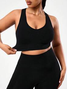 Easithlete 大码无缝工字背运动文胸 - 彩色 - 查看 5