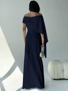 Aloruh New Off Shoulder Boat Neck Flowy Fitted Sense Of Design Birthday Mini Dress Party Cocktail Versatile Green Maxi Mermaid Hem Dress,Dresses For Women Elegant,New Year Dress ,Elegant Party Dresses,Dresses For Women Elegant