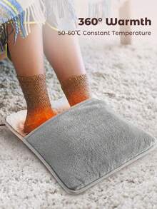 Teckwe 男女通用电热暖脚贴，快速加热技术，自动断电，圣诞礼物佳选，暖手宝，男士礼物，圣诞袜填充物，可充电暖手宝 - 灰色 - 查看 2
