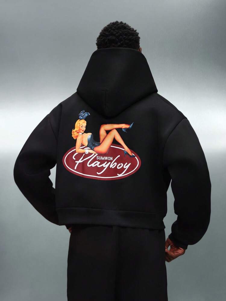PLAYBOY X SUMWON Sweat à capuche avec graphismes Pin Up