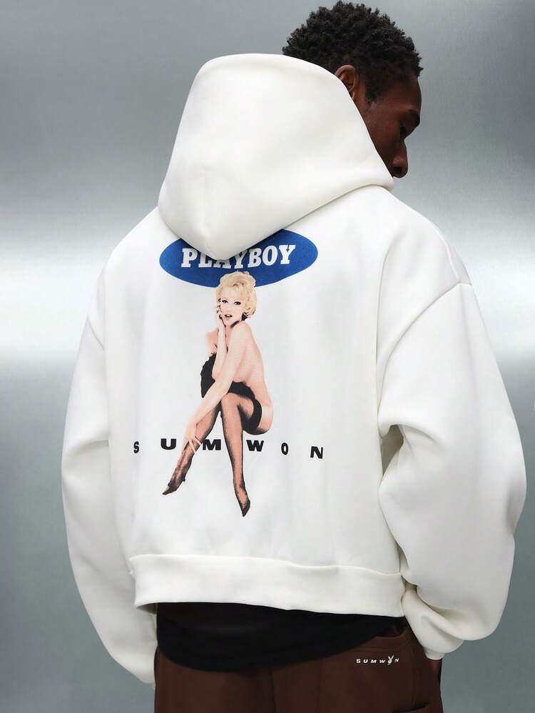 PLAYBOY X SUMWON Pullover Hoodie With Centre Pocket