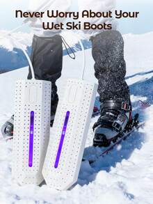 Teckwe Electric Shoe Dryer, Boot Dryer, Portable Footwear Dryer Machine With Hours Timer For Rainy Seasons, Warmer Drying For Shoes, Gloves, Socks, Ski Boots, White - White - View 5