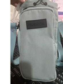 1pc New Style Drawstring Portable Water Cup Messenger Handbag Outdoor Sports Mobile Phone Bag Kettle Cup Mobile Phone Bag, Outdoor Water Bottle Holder Bag, Travel Hiking Camping Bottle Holder, Adjustable Shoulder Strap, Zipper Accessory Pocket