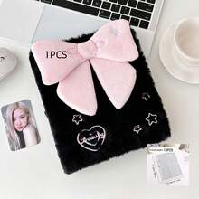 1pc Original Ballet Style Bow Plush A6 Card Album Loose Leaf Inner Page Small Card Star Chasing Storage Card Album Back To School - Multicolor - View 16