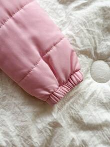 Vintaside Kids 1 件年轻女孩舒适休闲厚拉链连帽人造毛皮装饰连体裤，适合秋冬日常穿着